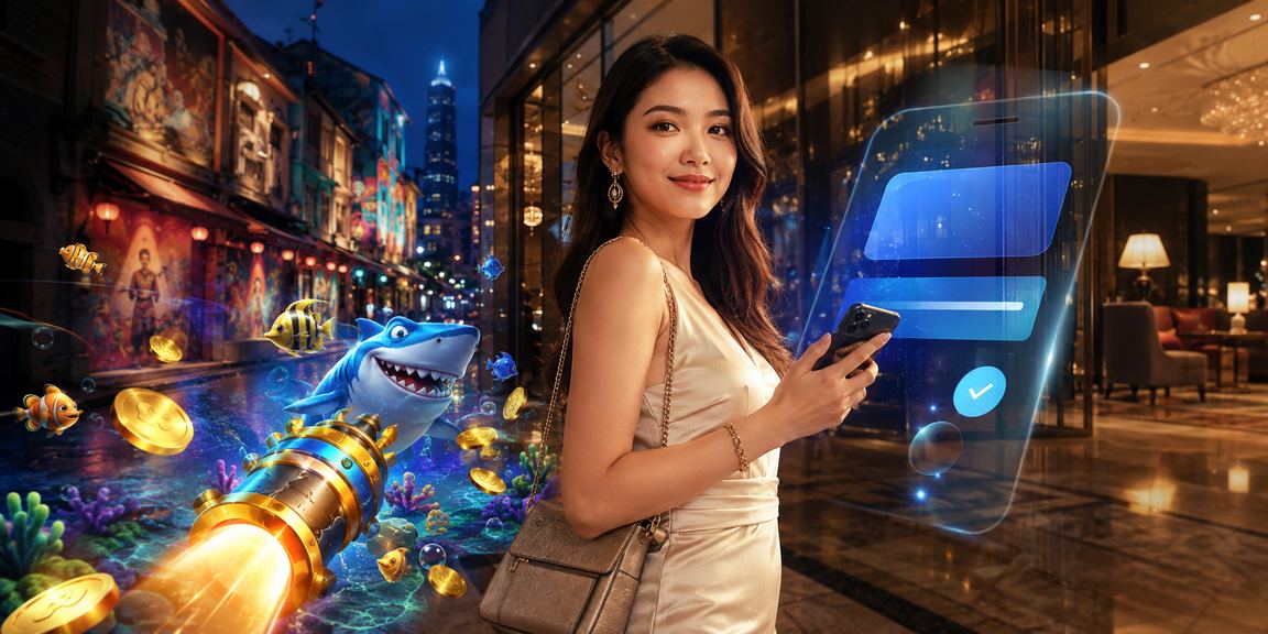 Pemain fishing game di Pulau Pinang menggunakan platform 2400 pada telefon